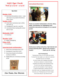 KQES Tiger Tracks Week of 11/21/16