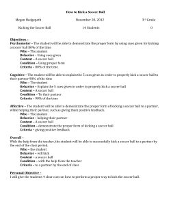 How to Kick a Soccer Ball