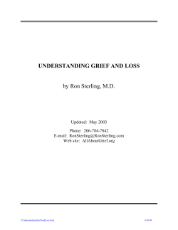 UNDERSTANDING GRIEF AND LOSS by Ron