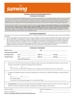 portable oxygen concentrator (poc`s) physician`s