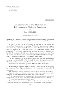 An Exactly Two-to-One Map from an Indecomposable Chainable