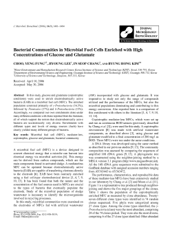 Bacterial Communities in Microbial Fuel Cells Enriched with High