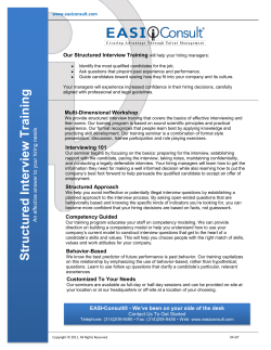 Structured Interview Training
