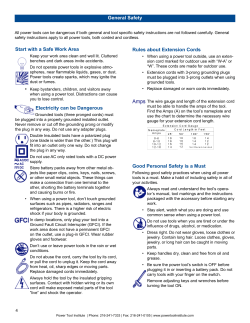 Electric Chain Saws - Power Tool Institute