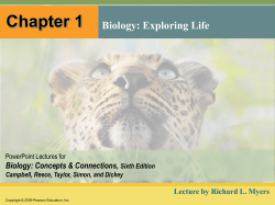 Chapter 1 Biology: Exploring Life