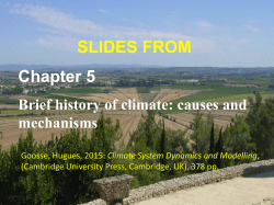 PHY2153 Introduction to climate physics and climate modelling