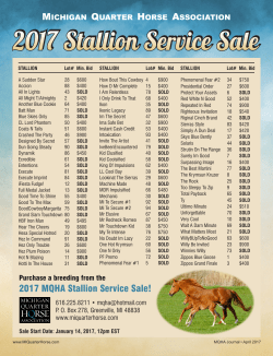2017 Stallion Service Sale 2017 Stallion Service Sale