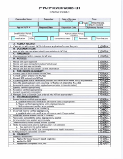 2ND PARTY REVIEW WORKSHEET