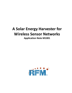A Solar Energy Harvester for Wireless Sensor Networks