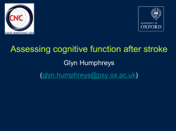 Assessing cognitive function after stroke
