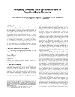 Allocating Dynamic Time-Spectrum Blocks In Cognitive
