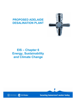 EIS &ndash; Chapter 6 Energy, Sustainability and Climate Change