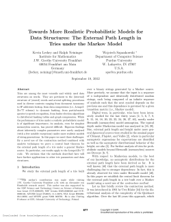 The External Path Length in Tries under the Markov Model