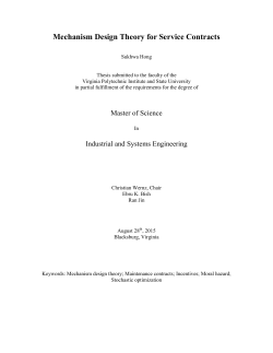 Mechanism Design Theory for Service Contracts