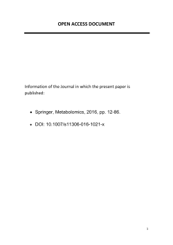 Metabolic profiling of Daphnia magna exposed to