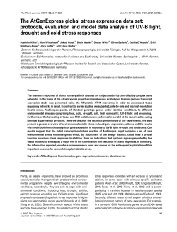 The AtGenExpress global stress expression data set
