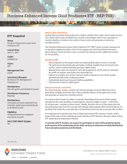 Horizons Enhanced Income Gold Producers ETF