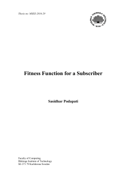 Fitness Function for a Subscriber