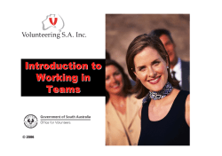 Introduction to Working in Teams