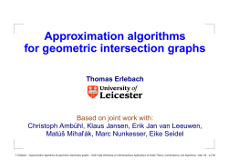 Approximation algorithms for geometric intersection graphs