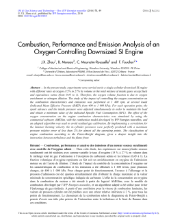 Combustion, Performance and Emission Analysis of an Oxygen
