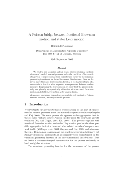 A Poisson bridge between fractional Brownian motion and stable