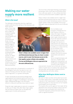 Making our water supply more resilient