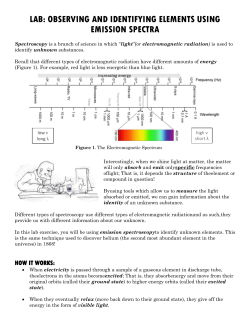 Different types of spectroscopy use different types of electromagnetic
