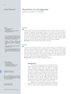 Reactions to red pigment - Surgical And Cosmetic Dermatology