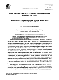 Organic Reaction in Water. Part 1. A Convenient