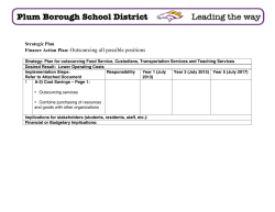 Finance Action Plan: Outsourcing all possible positions