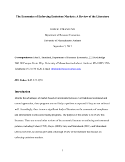 The Economics of Enforcing Emissions Markets