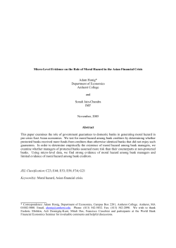 moral hazard - Amherst College