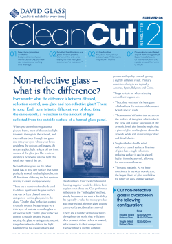 Non-reflective glass &ndash; what is the difference?
