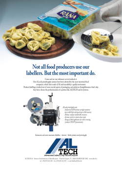 Not all food producers use our labellers. But the most important do.