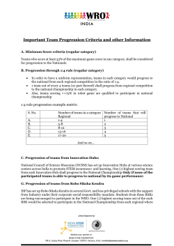 Teams Progression Criteria