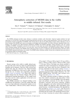 Atmospheric correction of MODIS data in the visible to middle infrared