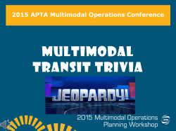 2015 Multimodal Transit Jeopardy Trivia