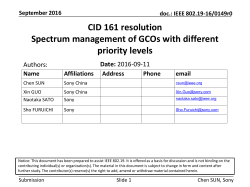 Coexistence Management Considering Pre