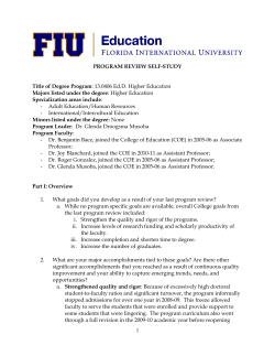 Ed.D. Higher Education Self-Study - College of Education