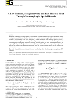 A Low-Memory, Straightforward, and Fast Bilateral Filter