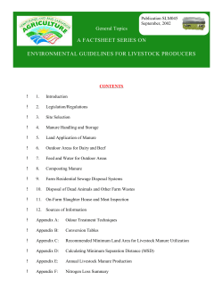 Environmental Guidelines for Livestock Producers