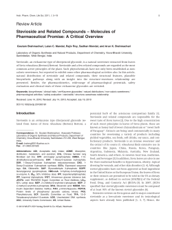 Stevioside and Related Compounds Molecules of