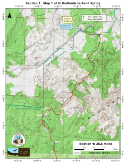 Section 1 Map 1 of 8: Badlands to Sand Spring Section 1: 36.6 miles