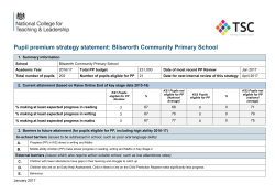 Blisworth Pupil Premium Strategy Jan 2017