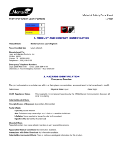 Monterey Green Lawn Pigment SDS