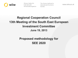 presentation of the vienna institute for international economic studies
