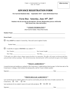 advance registration form