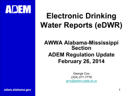 adem.alabama.gov Electronic Drinking Water Reports (eDWR)