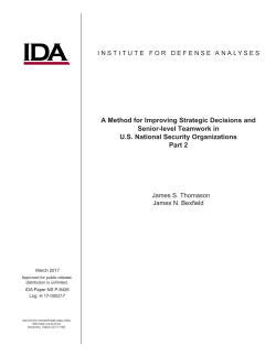 A Method for Improving Strategic Decisions and Senior